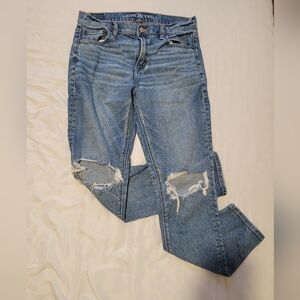 American Eagle Outfitters Blue Ripped 90s Skinny Jeans
